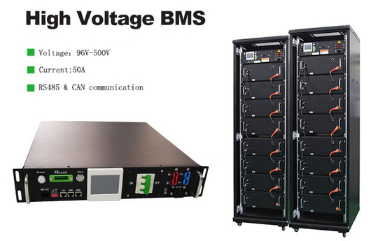 96S BMS Система управления аккумуляторами Lifepo4 BMS 120V 144V 192V 240V 384V 480V 50A Реле BMS с RS485 CAN коммуникацией