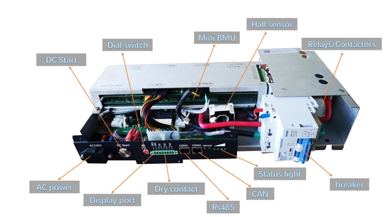 GCE Высоковольтный BMS AC/DC Двойной источник питания Литийный аккумулятор с мастером и рабом все в одном BMS