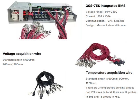 Интегрированная система управления аккумуляторами GCE BMS 75S 240V 100A BMS совместима с инвертором GOODWE SOFAR GROWATT DEYE