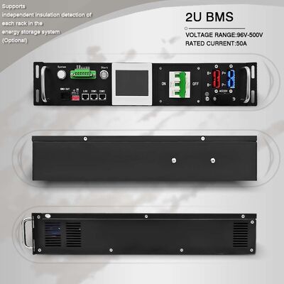 Высоковольтный ведомый BMU 2U 19-дюймовый блок мониторинга ячеек стойки LiFePO4 BESS ESS CAN RS485 Активный пассивный баланс BMS