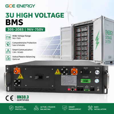 Высоковольтная BMS GCE Master Slave HV BMS 120S 144S 160S 192S 120V-750V 125A Система управления литиевыми батареями для солнечных накопителей энергии ESS BESS